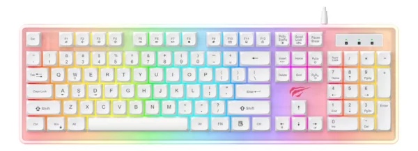 Teclado Mecánico Havit KB876L RGB Blanco