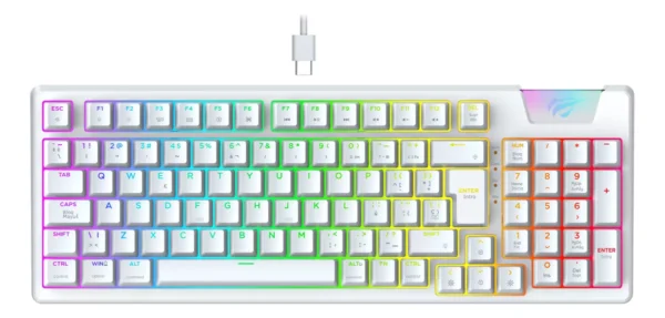 Teclado Mecánico Havit KB885L RGB Blanco