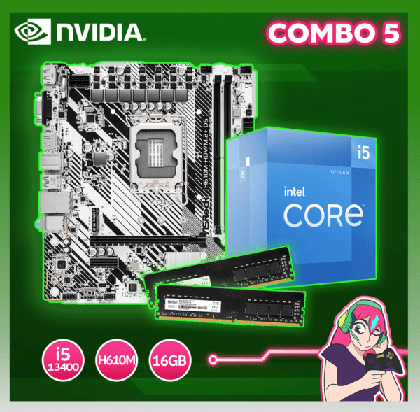 COMBO H610M-HDV/M.2+ D5 - CORE i5 13400 - 16 GB DDR4